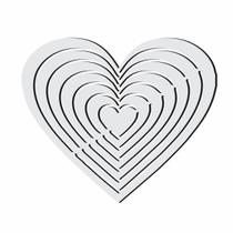 Gabarito Coração Patchwork Fuxico Régua Molde Acrilico Gabarito Coração Patchwork Fuxico Régua Molde Acrilico