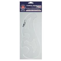 Gabarito Curva Francesa para Desenho Trident 22x 09 Cm Mod 1110