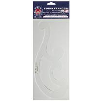 Gabarito Curva Francesa para Desenho Trident 25 X11cm Mod 1112