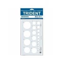 Gabarito De Circulo Circulógrafo Trident Com 22 Circulos D-1