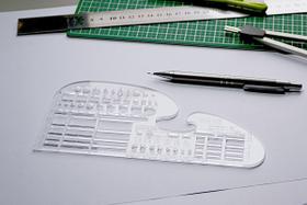 Gabarito de Elétrica Equivalente Modelo E-26 em acrílico 2mm - Fenix