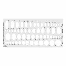 Gabarito de elipses em polegadas 11-dr parecido d11 d 11