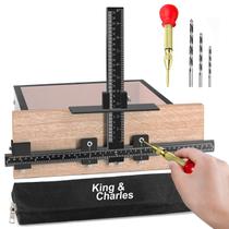 Gabarito de hardware de gabinete em liga de alumínio King & Charles com furador