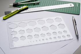 Gabarito De Hexágonos - Exagonos 1 A 35 Mm - FENIX Gabarito De Hexágonos - Exagonos 1 A 35 Mm - FENIX