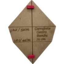 Gabarito De Madeira Para Confecção De Pipa Carrapeta 70 Cm