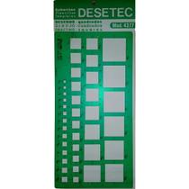 Gabarito Desetec Quadrados 40 Tamanhos Trident Mod 4377 Gabarito Desetec Quadrados 40 Tamanhos Trident Mod 4377