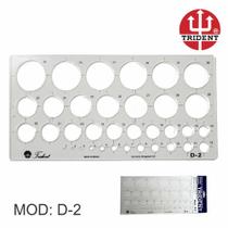 Gabarito Desetec Trident D2 Círculos Bolometro Circulografo Gabarito Desetec Trident D2 Círculos Bolometro Circulografo