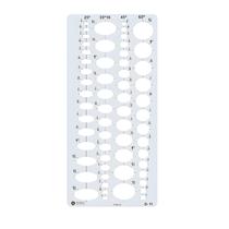 Gabarito Elipses Polegadas Com 60 Elipses Trident D-11