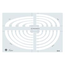 Gabarito Elipsógrafo Trident 44 Elipses Grandes Completas Mod D-6