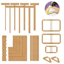 Gabarito Encadernação Cartonagem Post It Esquadro Wire-O Mdf Gabarito Encadernação Cartonagem Post It Esquadro Wire-O Mdf