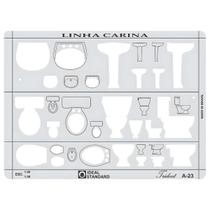 Gabarito Instalações Sanitárias Escala 1:20 / 1:50 Trident 17,5x13cm Mod A-23 Gabarito Instalações Sanitárias Escala 1:20 / 1:50 Trident 17,5x13cm Mod A-23