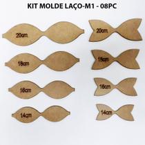 Gabarito mdf laços-1 gb1007/9657 - kit 08 pc