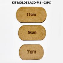 Gabarito mdf laços-3 gb1010/9659 - kit 03 pc