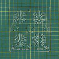 Gabarito para Bordado Rosa Raiada - 26499