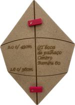 Gabarito Para Confecção De Pipa Gt Boca De Palhaço 60 Cm