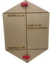 Gabarito Para Confecção De Pipa Latão 72 Cm Bambu X Bambu