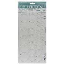 Gabarito Para Desenho Trident Circulógrafo Milímetros D-2