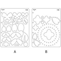Gabarito Patchwork Toke e Crie Marcação Borboletas e Folhas