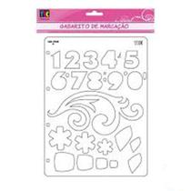 Gabarito Patchwork Toke e Crie Marcação Numeros e Flores