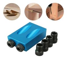 Gabarito Pocket Hole Marcenaria Furos Chanfrados