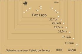 Gabarito / Régua faz cabelo de boneca e laços - cód. 88889