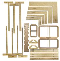 Gabarito Régua Fio Cabelo Esquadro Wire-o para Cartonagem e Encadernação