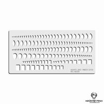 Gabarito Régua para Jóias Pingos Gotas M2006A Acrilico Fenix