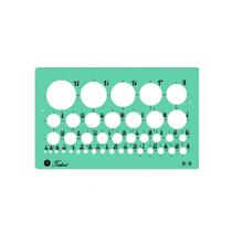 Gabarito Tecnico Circulografo Polegadas D-3 Trident