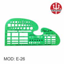 Gabarito Trident Desenho Técnico Instalações Elétricas E-26 Gabarito Trident Desenho Técnico Instalações Elétricas E-26