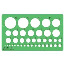 Gabarito Trident Elipses 45º Circulos e Polegadas Mod 4366