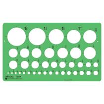 Gabarito Trident Elipses 45º Circulos e Polegadas Mod 4366