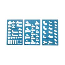 Gabarito Trident Hidráulica H-2 A B C (3 gabaritos)