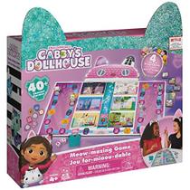 Gabby's Dollhouse, jogo de tabuleiro Meow-Mazing baseado no programa DreamWorks Netflix com 4 bandanas de gatinho, para famílias e crianças a partir de 4 anos