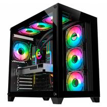Gabiente Gamer Aquário K-MEX Space ATX, CG-P2R4, Lateral e Frontal em Vidro Temperado, USB 3.0 - Preto Gabiente Gamer Aquário K-MEX Space ATX, CG-P2R4, Lateral e Frontal em Vidro Temperado, USB 3.0 - Preto