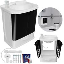 Gabinete 2 Portas Suspenso Banheiro Lavatório + Torneira + Gabinete 2 Portas Suspenso Banheiro Lavatório + Torneira +