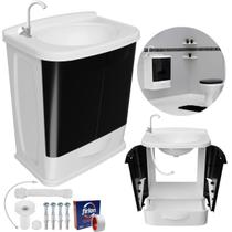 Gabinete 2 Portas Suspenso Banheiro Lavatório + Torneira + Gabinete 2 Portas Suspenso Banheiro Lavatório + Torneira +