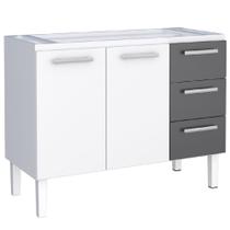 Gabinete Aço Novo Venus 1,17 Metros Preto Para Pia de 1,20 Metros - P103620 - COZIMAX Gabinete Aço Novo Venus 1,17 Metros Preto Para Pia de 1,20 Metros - P103620 - COZIMAX