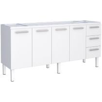 Gabinete Aço Novo Venus 1,92 Metros Branco Para Pia 2,00 Metros - P103629 - COZIMAX Gabinete Aço Novo Venus 1,92 Metros Branco Para Pia 2,00 Metros - P103629 - COZIMAX