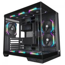 Gabinete aquario gamer redragon wideload pro, mid tower, vidro temperado, atx, black