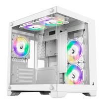Gabinete Aquário Gamer Rise Mode Galaxy Glass M Mini White