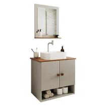 Gabinete Arm Banheiro Deli 2 Portas com Cuba Oxford Branca