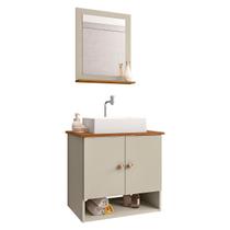 Gabinete Arm Banheiro Deli 2 Portas com Cuba Torino Branca