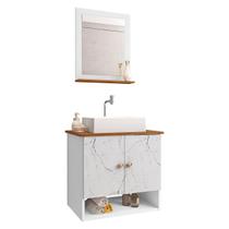 Gabinete Arm Banheiro Deli 2 Portas com Cuba Torino Branca