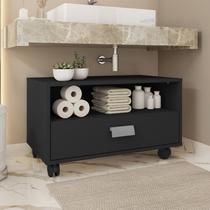 Gabinete Armário Banheiro com Gaveta e Rodízios Towel