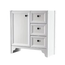 Gabinete Armário Banheiro Ditália 1 Porta 3 Gavetas Bn-05 Branco Gabinete Armário Banheiro Ditália 1 Porta 3 Gavetas Bn-05 Branco