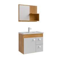 Gabinete Armario Banheiro Isa com Cuba Espelheira 2 Gavetas Gabinete Armario Banheiro Isa com Cuba Espelheira 2 Gavetas