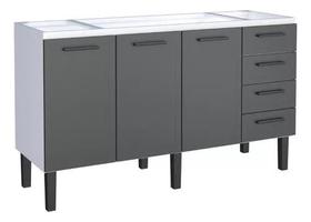 Gabinete Armario Cozinha Juno 1.50 Mt -3 Portas 4 Gavetas - 100% Aço -Cozimax Gabinete Armario Cozinha Juno 1.50 Mt -3 Portas 4 Gavetas - 100% Aço -Cozimax