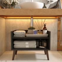 Gabinete armário organizador Grécia para banheiro - Preto Gabinete armário organizador Grécia para banheiro - Preto