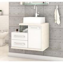 Gabinete Armario P-banheiro (balcao C-cuba Q355) Legno 650 Branco Chess C-snow
