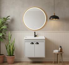 Gabinete Armário para Banheiro 50cm MDF com Cuba SIENA